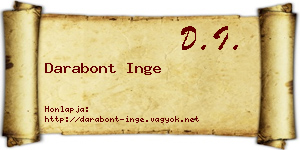 Darabont Inge névjegykártya